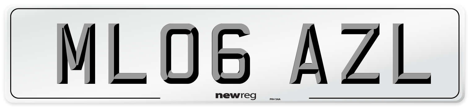 ML06 AZL Number Plate from New Reg
